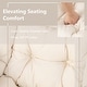 preview thumbnail 17 of 28, Gymax Lazy Sofa Chair Accent Leisure Armchair with Folding Footrest &