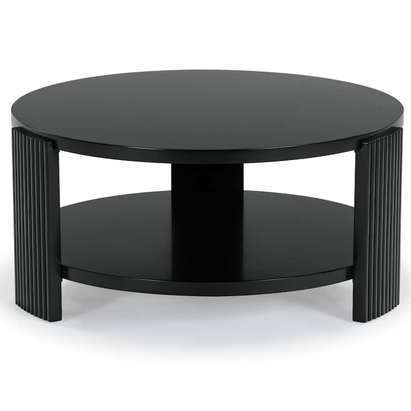 SAFAVIEH Couture Liabella Round Wood Coffee Table - 38"W x 38"D x 19"H