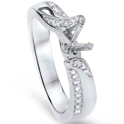 1/8ct Diamond Engagement Setting White Gold