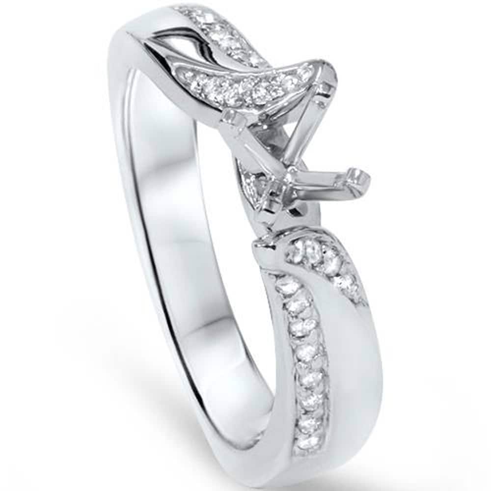 1/8ct Diamond Engagement Setting White Gold