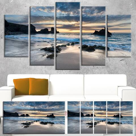 Designart "Beautiful Porthcothan Bay" Modern Canvas Wall Art
