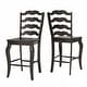 preview thumbnail 9 of 14, Elena Antique Grey Extendable Counter Height Dining Set - French Ladder Back by iNSPIRE Q Classic