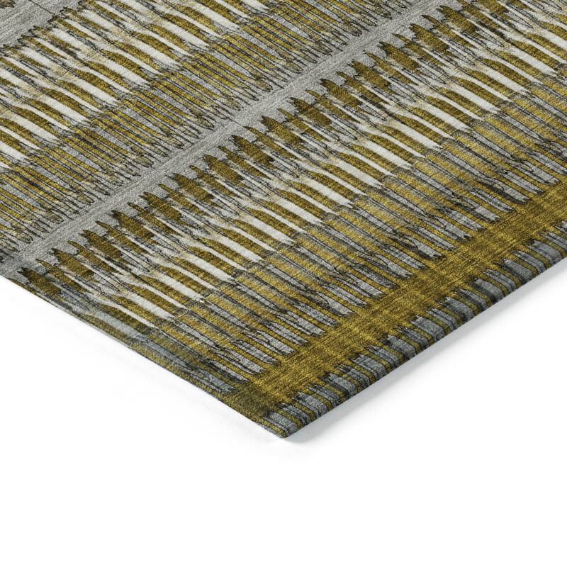 HomeRoots Striped Transitional Rectangle Outdoor Rug