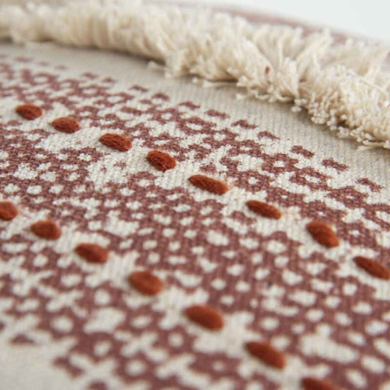 Rizzy Home Striped Textured Embroidered Throw Pillow