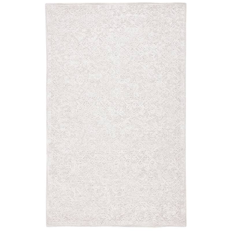 Martha Stewart by SAFAVIEH Handmade Slavomila Wool Rug - 6' Square - Light Grey/Taupe