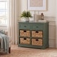 preview thumbnail 61 of 73, SAFAVIEH Cape Cod 6-Drawer Storage Unit - 30" W x 13" D x 28" H Dusty Green
