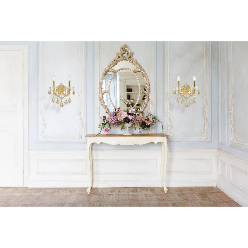 Elegant Lighting 2800W2-GT/RC Maria Theresa 2 Light 16" Tall Wall