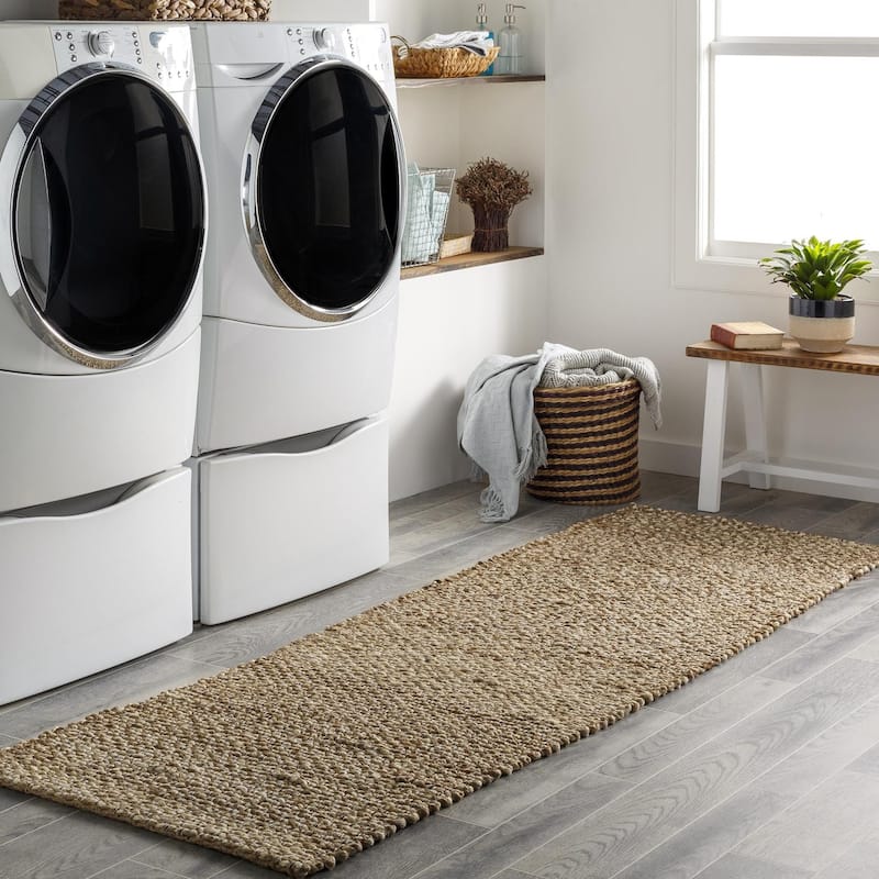 Livabliss Casual Curacao Solid Area Rug - 2'6" x 8' - Taupe