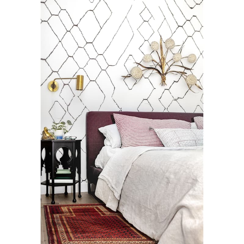 Teimani Burgundy Rug 3'0" x 4'11" - 3'0 x 4'11