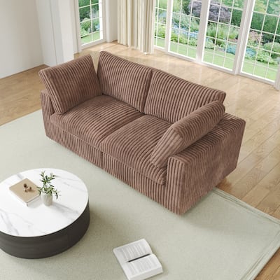 78.74" Soft Plush Modular Sectional Loveseat Sofa Upholstered Couch