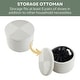 preview thumbnail 6 of 5, Convenience Concepts Designs4Comfort Round Corduroy Shoe Storage Ottoman with Reversible Tray Lid