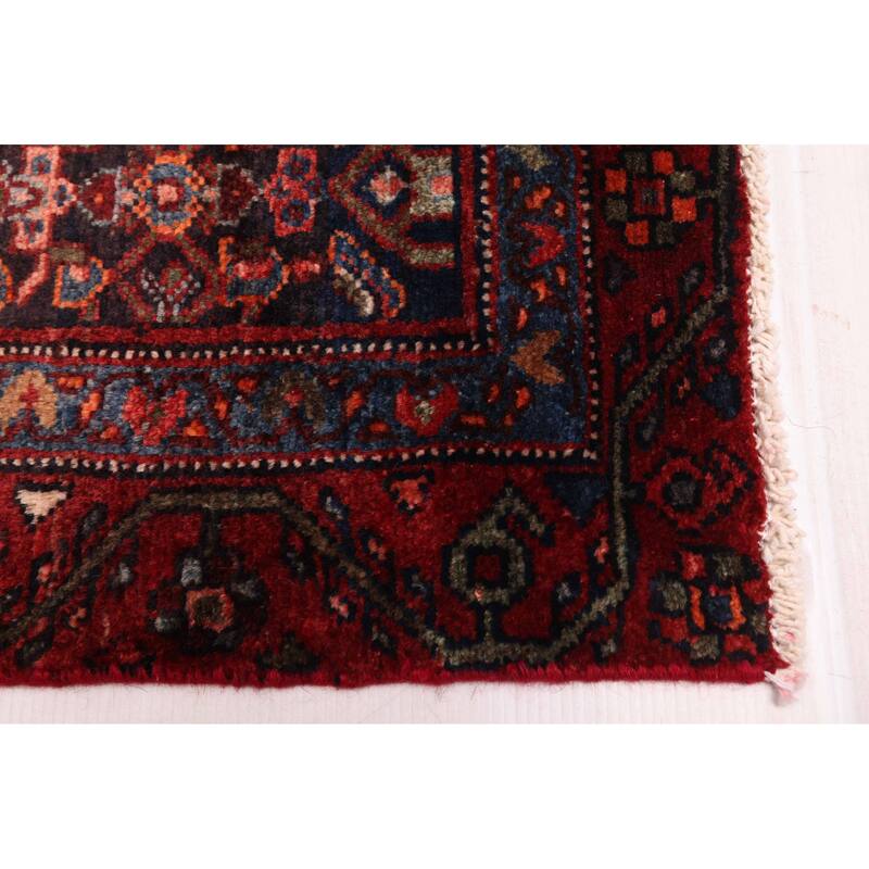 ECARPETGALLERY Hand-knotted Andelz Dark Navy Wool Rug - 3'6 x 9'6