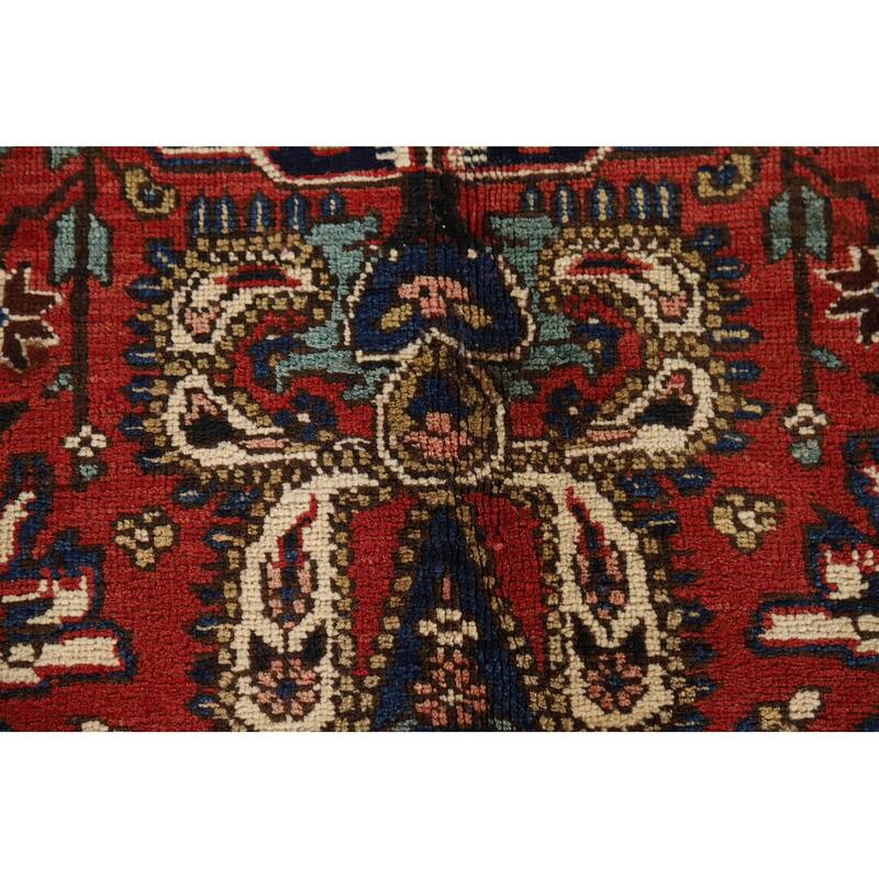 All-Over Bakhtiari Vintage Persian Area Rug Hand-Knotted Wool Carpet - 8'9" x 12'11"