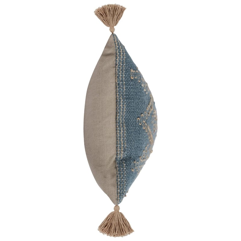 Ferri 16"x36" Throw Pillow in Blue Natural by Kosas Home