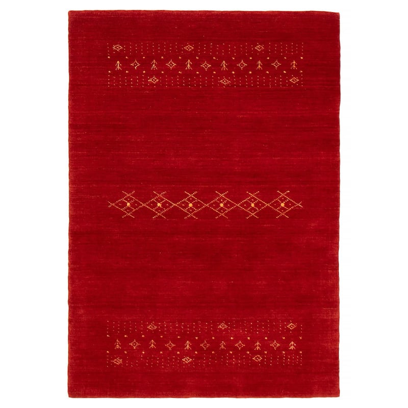 Kashkuli Gabbeh Red Rug 4'3" x 5'10" - 4'3 x 5'10 - Red - 4'3 x 5'10