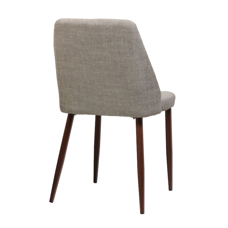 Modern Set of 2 Dining Chairs with Backrests Cushioned Seats, Metal Legs, for Dining Room Living Room and Bedroom