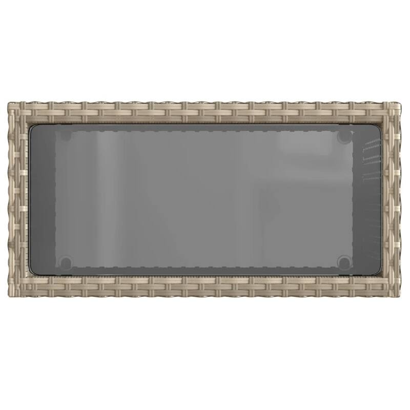 vidaXL Garden Side Table Light grey and black - 22.8 x 10.8 x 21.7 in