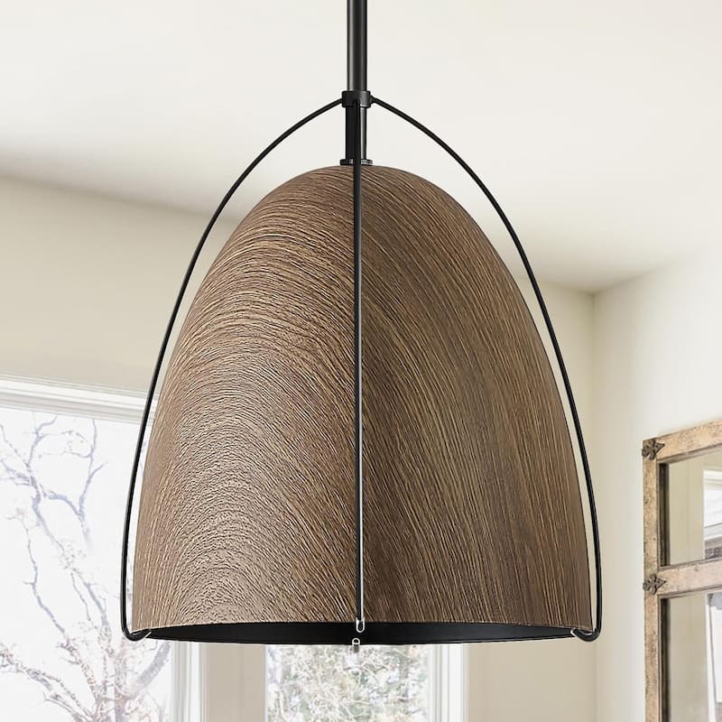 10in dome kitchen light wood black fixture light metal pendant light