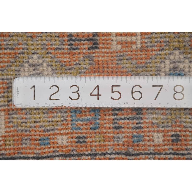 Orange Transitional Khotan Runner Rug Hand-Knotted Wool Carpet - 2'6"x 8'0"