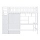 preview thumbnail 9 of 55, Playhouse Inspired Twin size Loft Bed with Bookshelf, Drawers, Desk and Wardrobe, Sturdy Construction & Unique Design, White