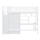 preview thumbnail 8 of 37, Twin Size Loft Bed with Storage Stairs, Desk and Wardrobe， Combination Wood Children's Bed Frame with Bookshelf, Drawers