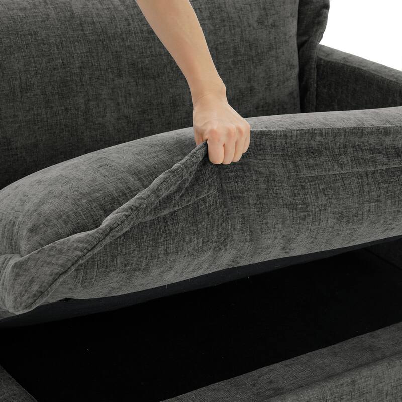 Comfy Cloud Oversized Chenille Modular Sectional Sofa Armchair Set