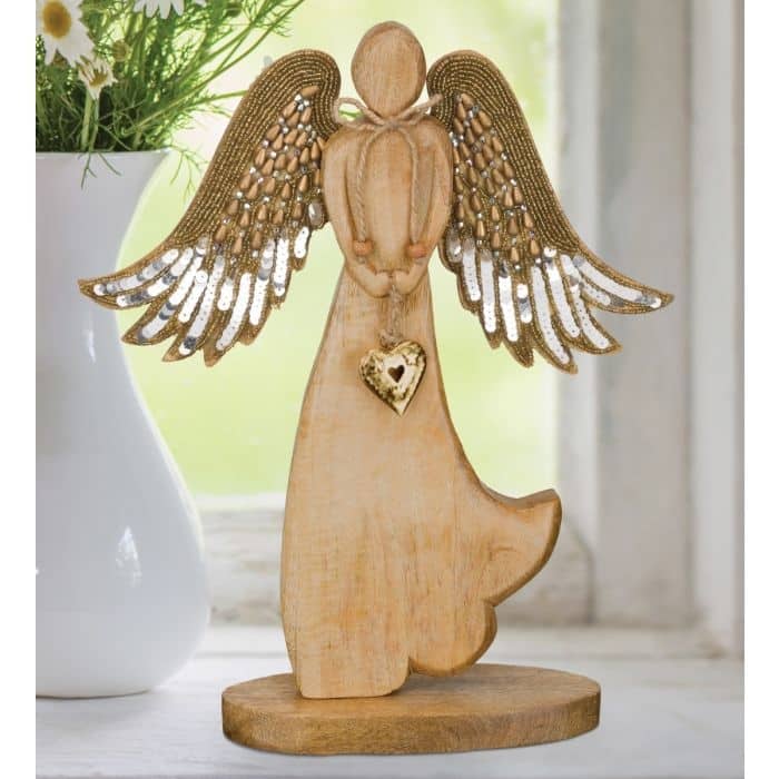Woodland Angel Decor Beaded - 15"