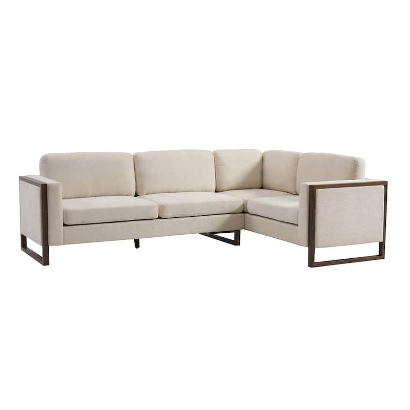 Christopher Knight Home - Beaumont 104" Square Arm L Shaped Fabric Sectional Sofa