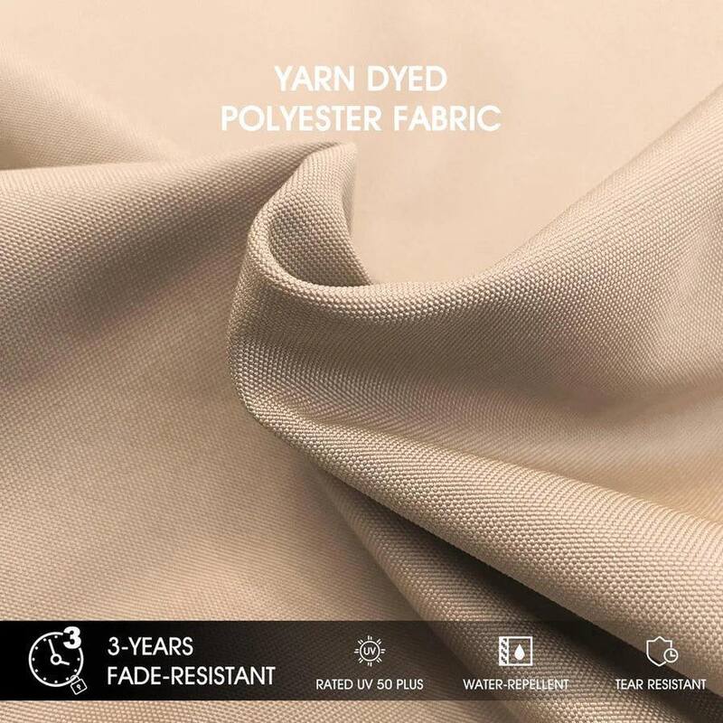 PURPLE LEAF 10ft Square Patio Offset Cantilever Umbrella with Base Included