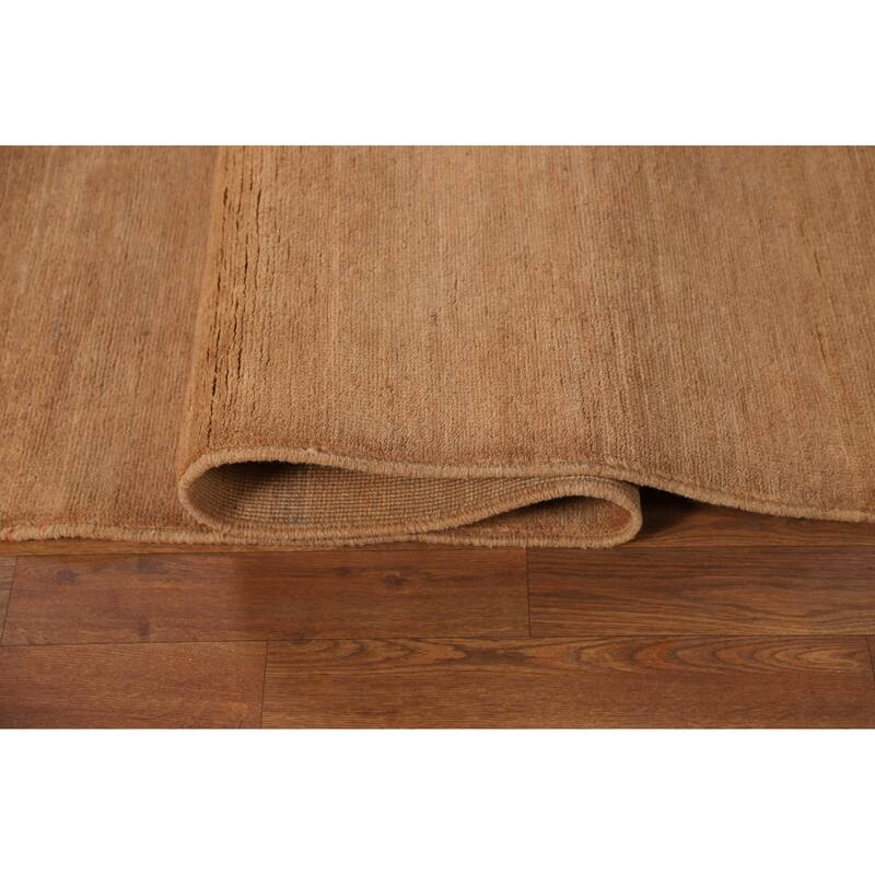 Modern Gabbeh Oriental Area Rug Hand-Knotted Wool Carpet - 6'8" x 9'5"