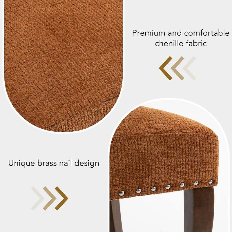 Upholstered Mordern Design T Back Dining Side Chair- Set of 2
