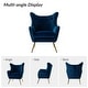 preview thumbnail 36 of 108, Eusebio Tufted Velvet Accent Chair with Wingback, Arms, and Metal Gold Legs for Living Room or Bedroom by HULALA HOME