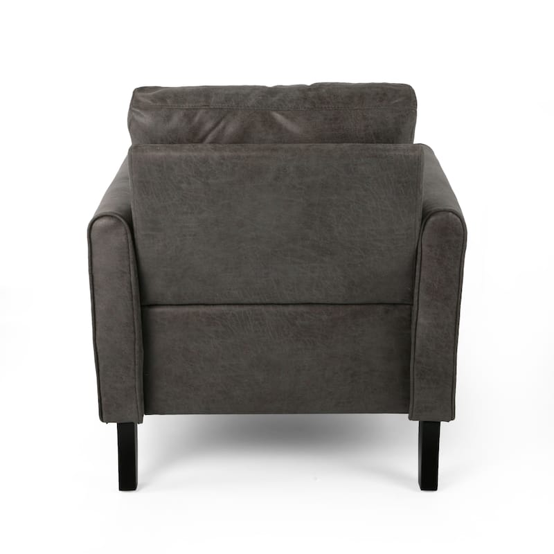 Modern 31" Microfiber Club Chair with Tapered Legs and Thick Seat Cushions
