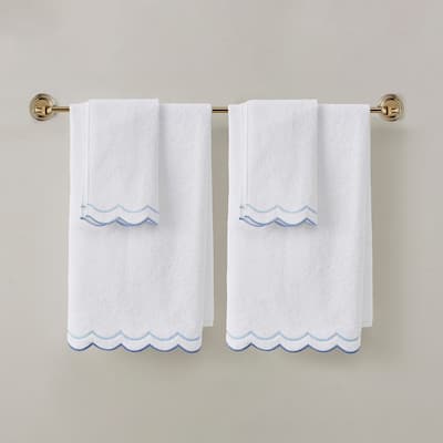 Peri Home Scallop 4-piece Bath and Hand Towel Set