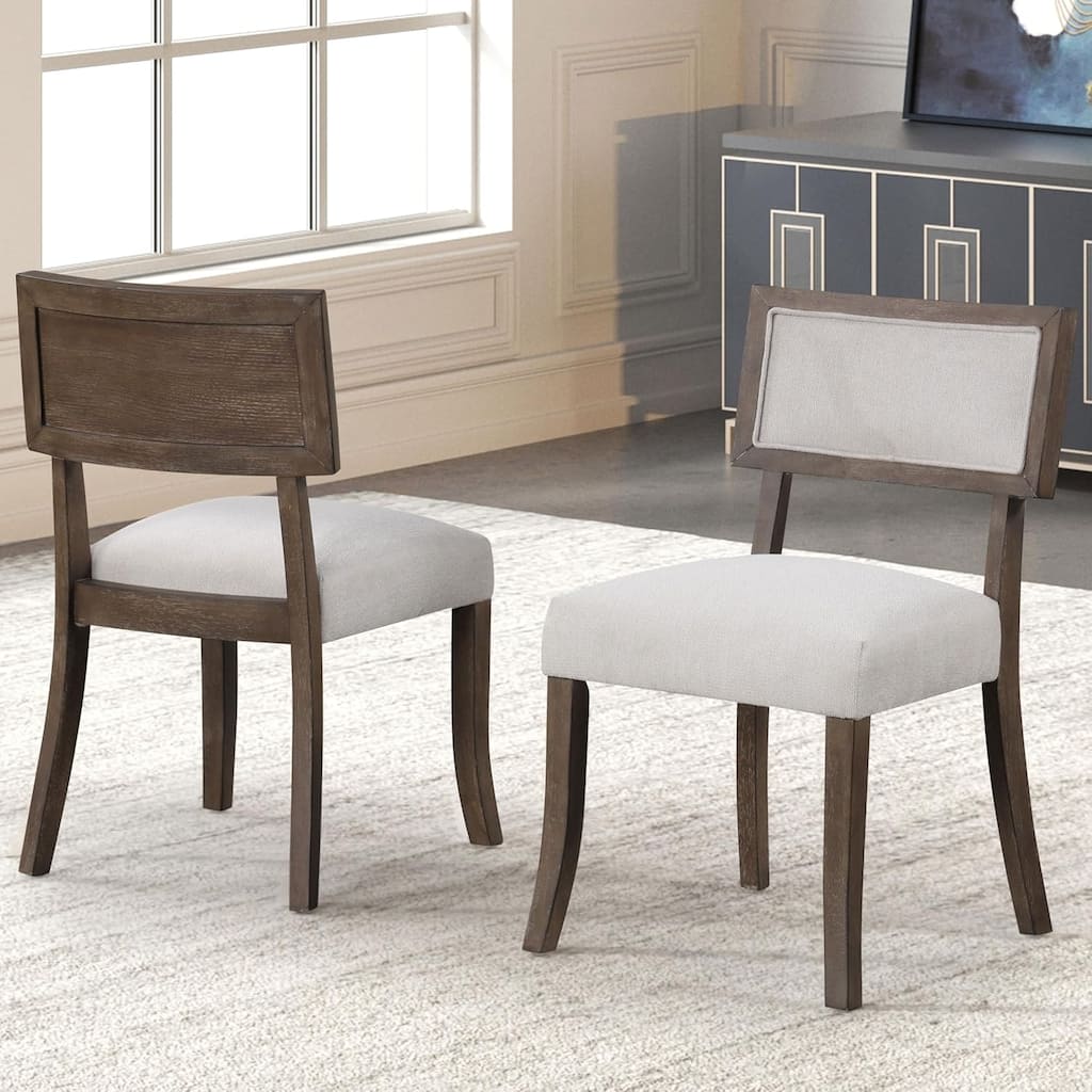 Dark Walnut Finish Side Chairs Furniture Set Modern