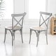 preview thumbnail 14 of 38, Colmar Classic Traditional X-Back Wood Rattan Dining Chair, Natural (Set of 2) by JONATHAN Y