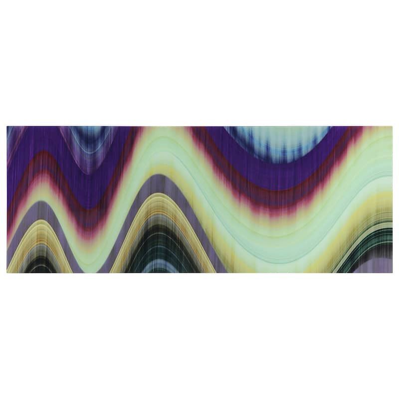 "Rumba Abstract 3" Frameless Free Floating Tempered Glass Panel Graphic Wall Art