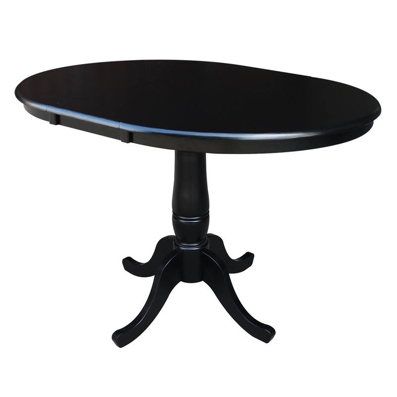 36" Round Extension Dining Table With 4 San Remo Chairs
