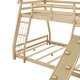 preview thumbnail 25 of 27, House-Design Twin over Queen Wooden Bunk Bed with Climbing Nets and Climbing Ramp
