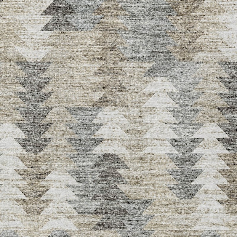 HomeRoots Geometric Transitional Rectangle Outdoor Rug