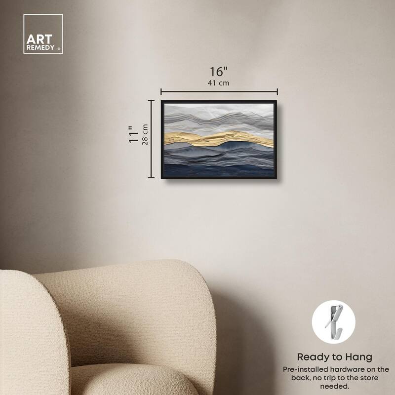 Flowing Golden Tide Canvas by Art Remedy