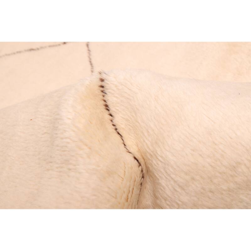 ECARPETGALLERY Hand-knotted Pak Finest Marrakesh Cream Wool Rug - 6'11 x 9'9