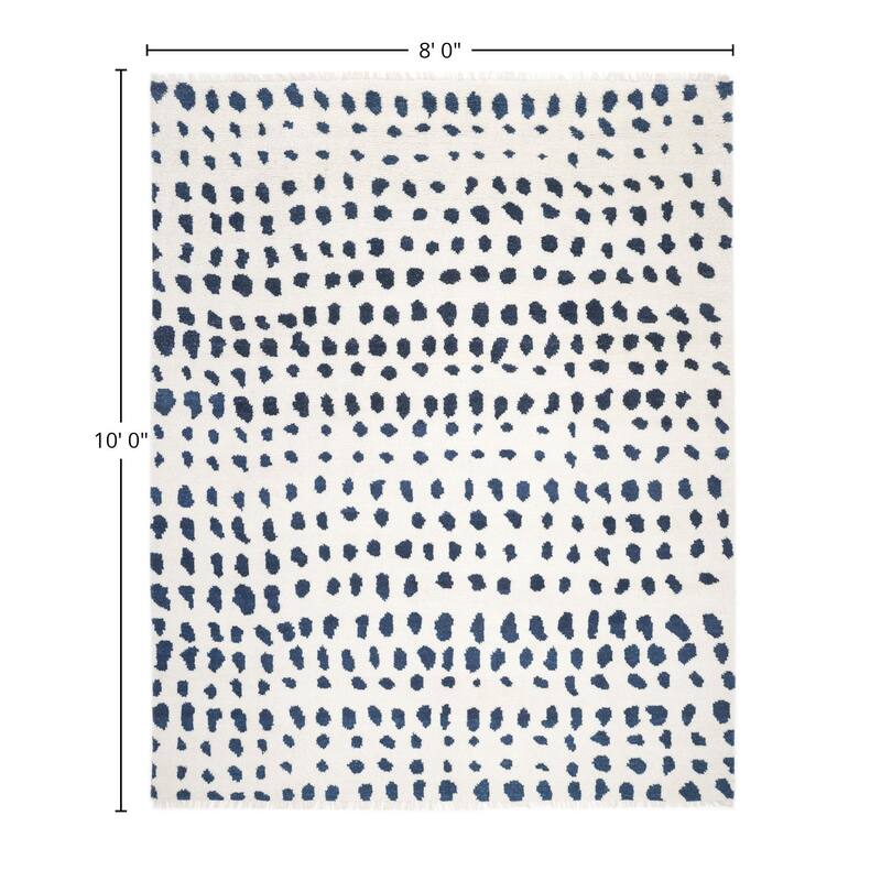 Overton Handmade Boho Animal Print Area Rug