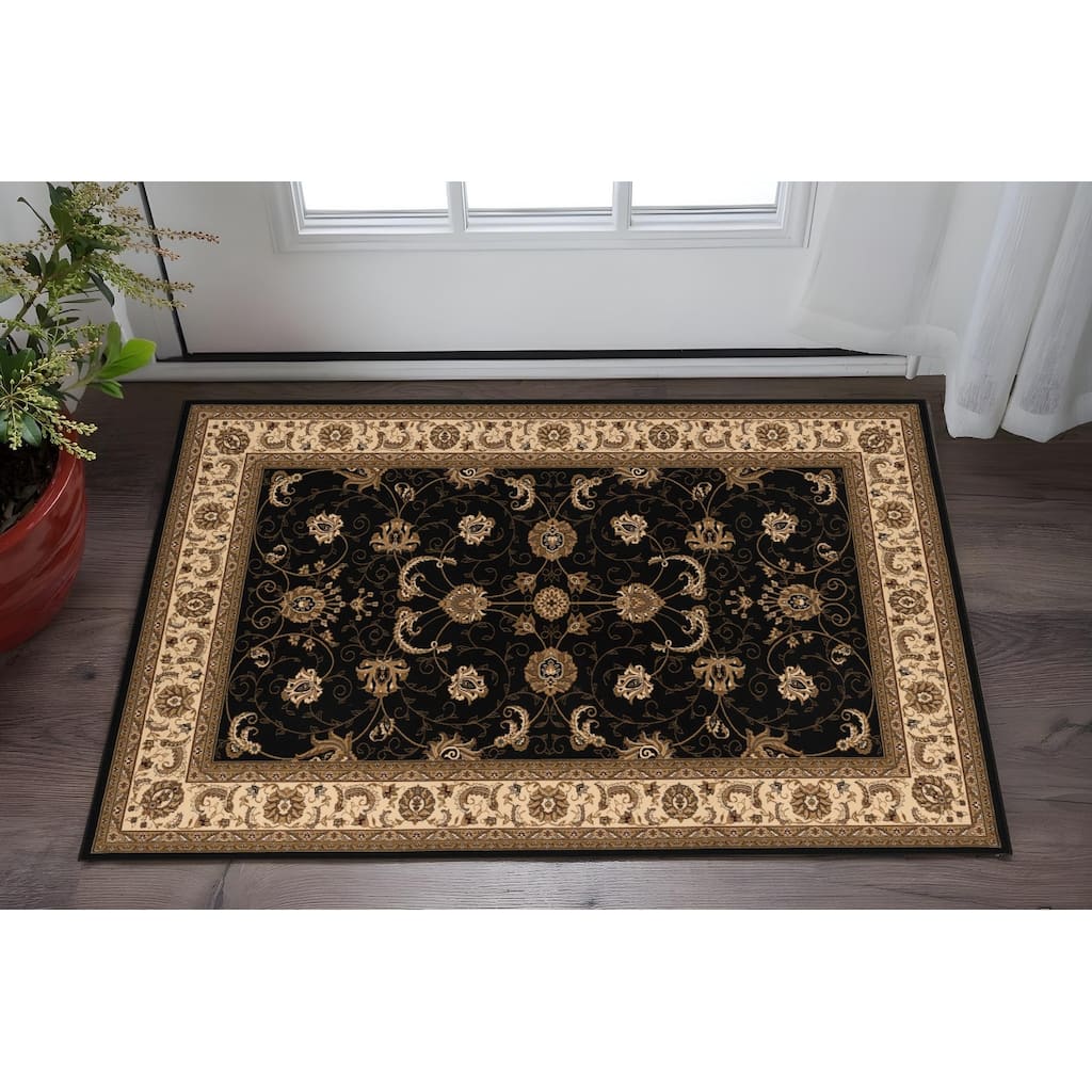 HomeRoots Oriental Traditional Rectangle Area Rug - 48.00 in. x 32.00 in. x 0.35 in.