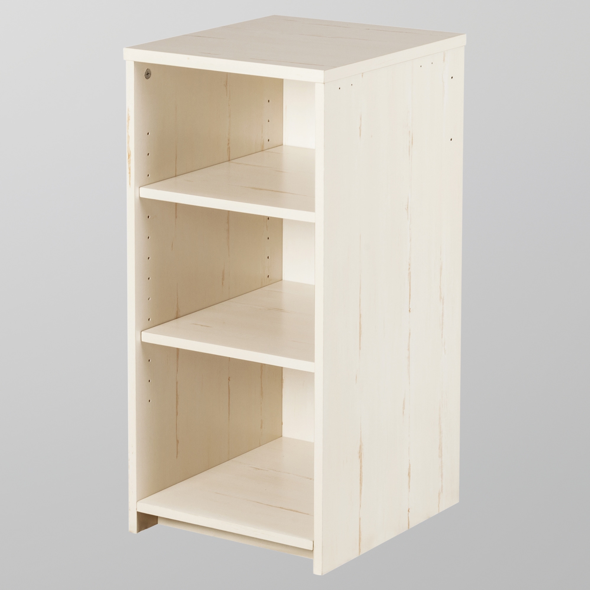 trestle 3 shelf bookcase white