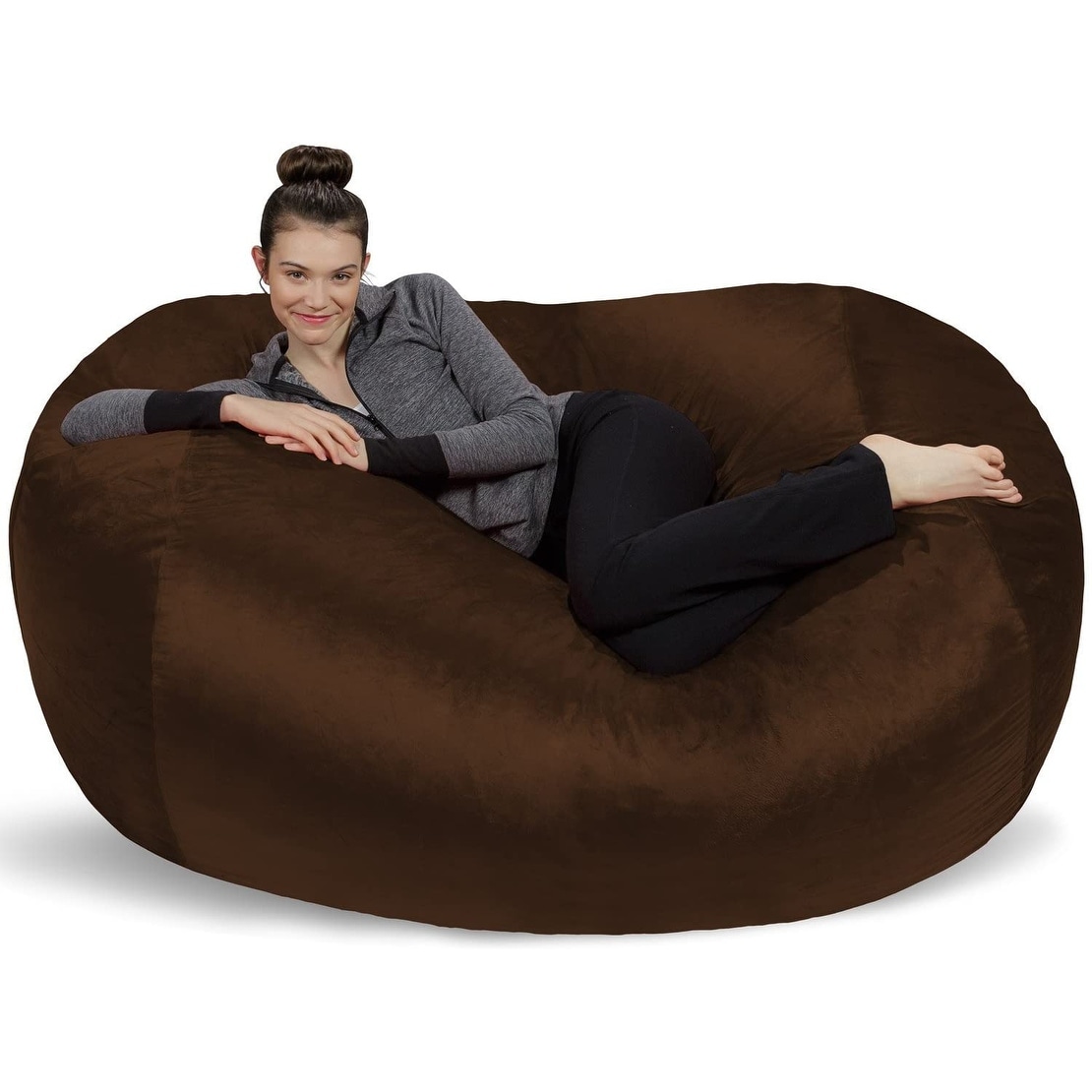  Chill Sack Bean Bag Chair: Giant 8' Memory Foam Furniture Bean  Bag - Big Sofa with Soft Micro Fiber Cover - Charcoal : Home & Kitchen