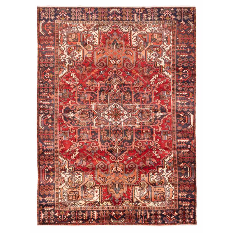 ECARPETGALLERY Hand-knotted Sarabi Red Wool Rug - 8'1 x 11'0