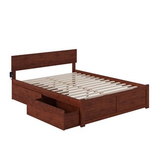 Atlantic Orlando Walnut-finished Platform Bed