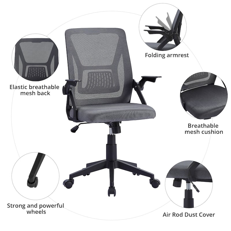Javlergo Office Mesh Chair Computer Chair with Armrests and Lumbar Support Desk Chair