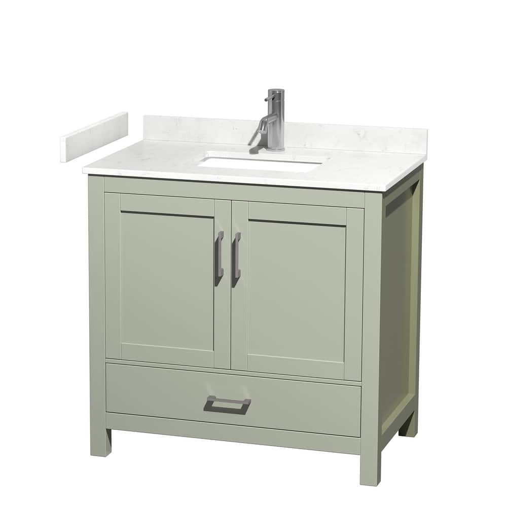 Wyndham Collection Sheffield 36" Single Bathroom Vanity, Carrara
